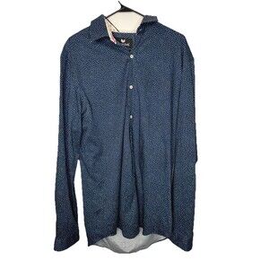 Buttercloth Royal Court Shirt Mens Navy Lightweight Regular Fit Soft XL Tall